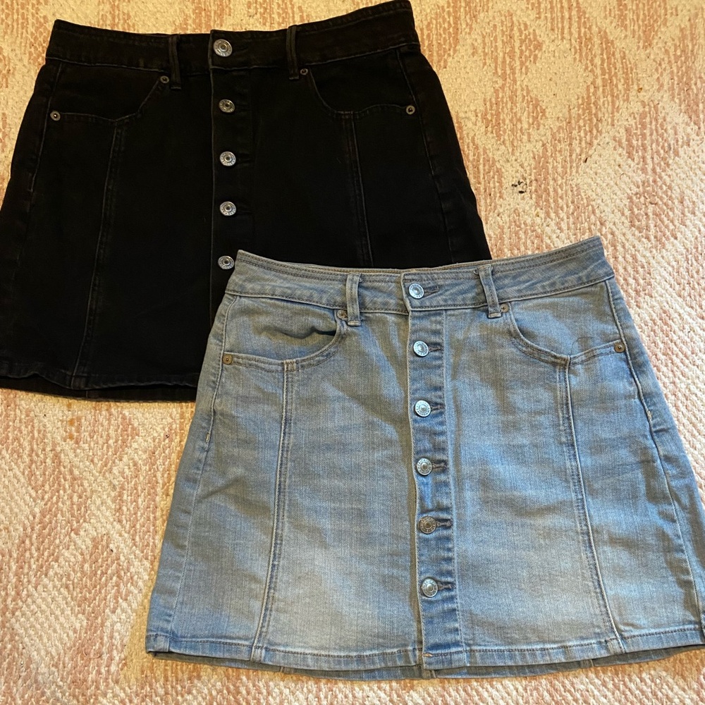 american eagle jean skirt
